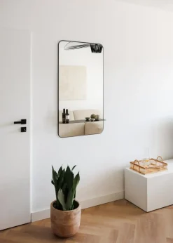 Metallbude Caleo Vægspejl< Badeværelsestilbehør|Makeupspejle