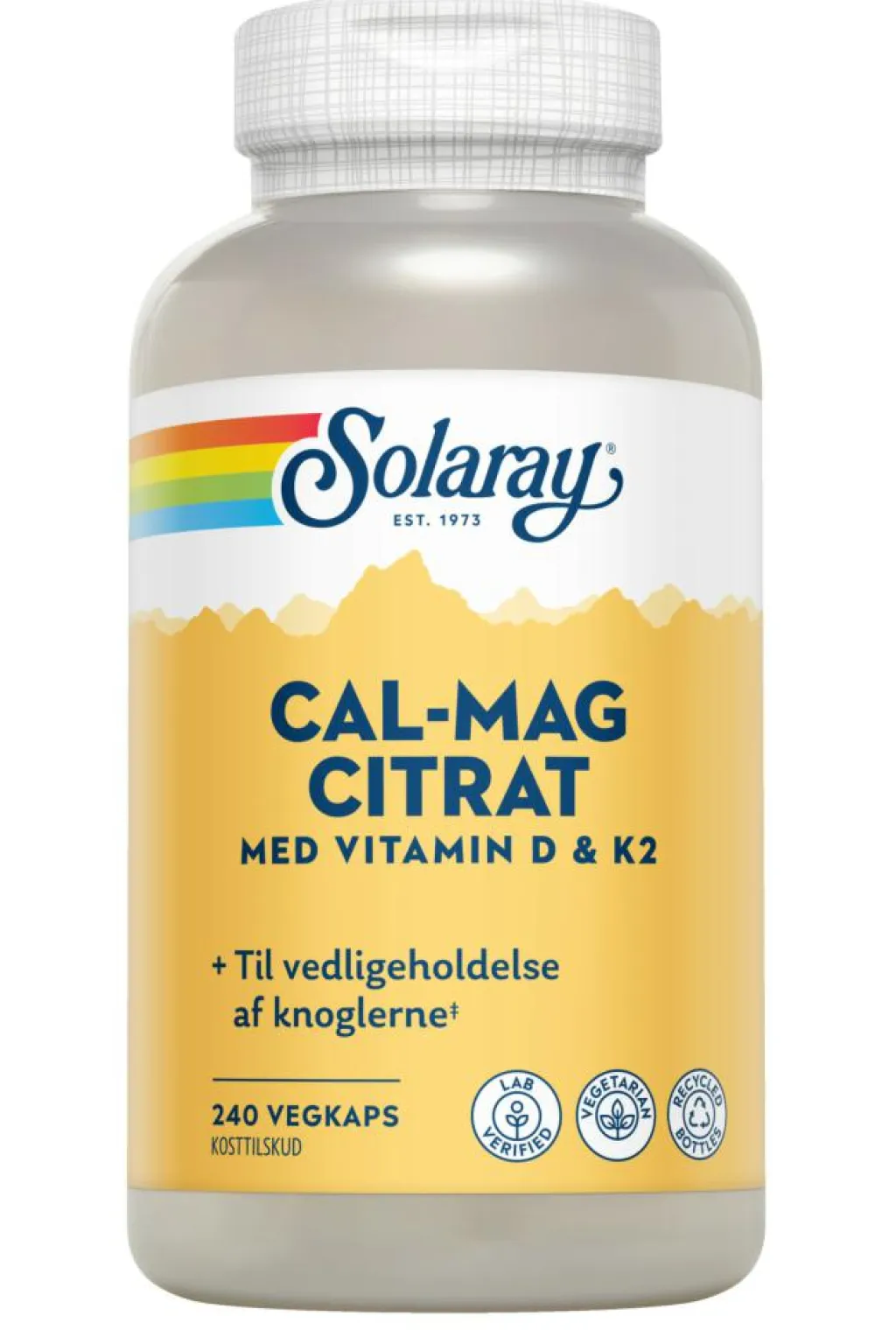 Solaray Magnesium|Kalk>Cal-Mag Citrat med vitamin D og K2