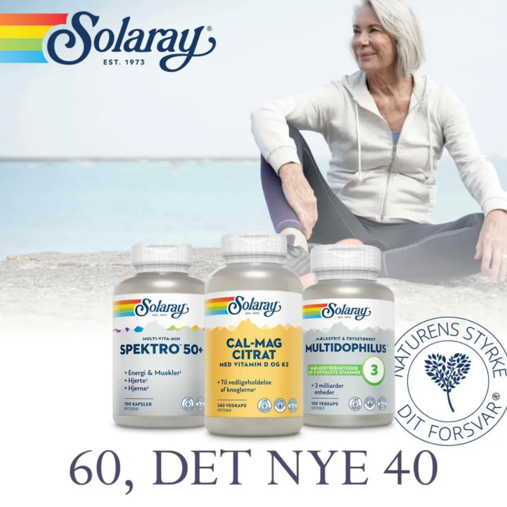 Solaray Magnesium|Kalk>Cal-Mag Citrat med vitamin D og K2
