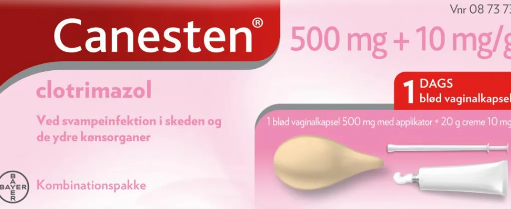 Canesten Intimpleje<500mg OVU 1 +1%CREA DK