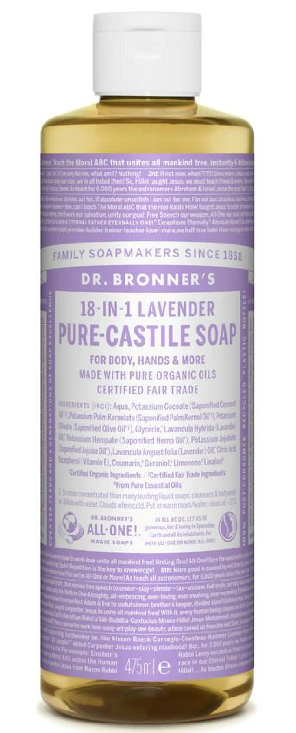 Dr. Bronner's Bodyshampoo<Castile Soap Lavender