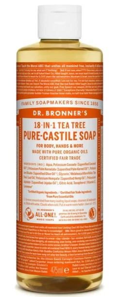 Dr. Bronner's Bodyshampoo>Castile Soap Tea-Tree