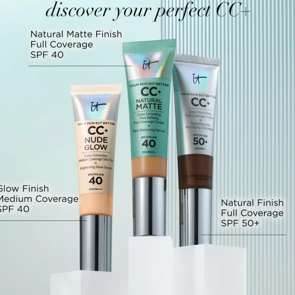 IT Cosmetics CC+ Cream Natural Matte Foundation for Oily Skin with SPF 40< Foundation