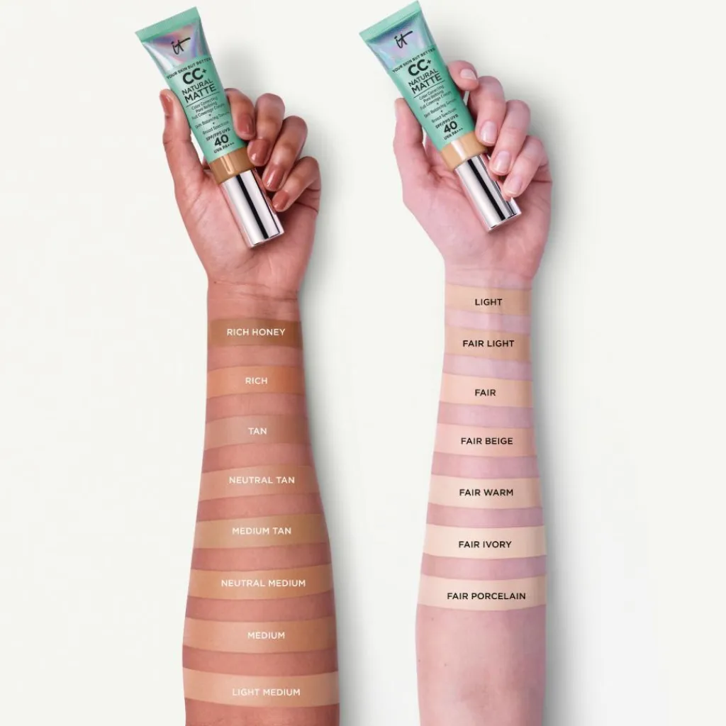 IT Cosmetics CC+ Cream Natural Matte Foundation for Oily Skin with SPF 40< Foundation