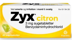 Zyx Citron Sugetabletter 3 mg< Forkølelse|Forkølelse