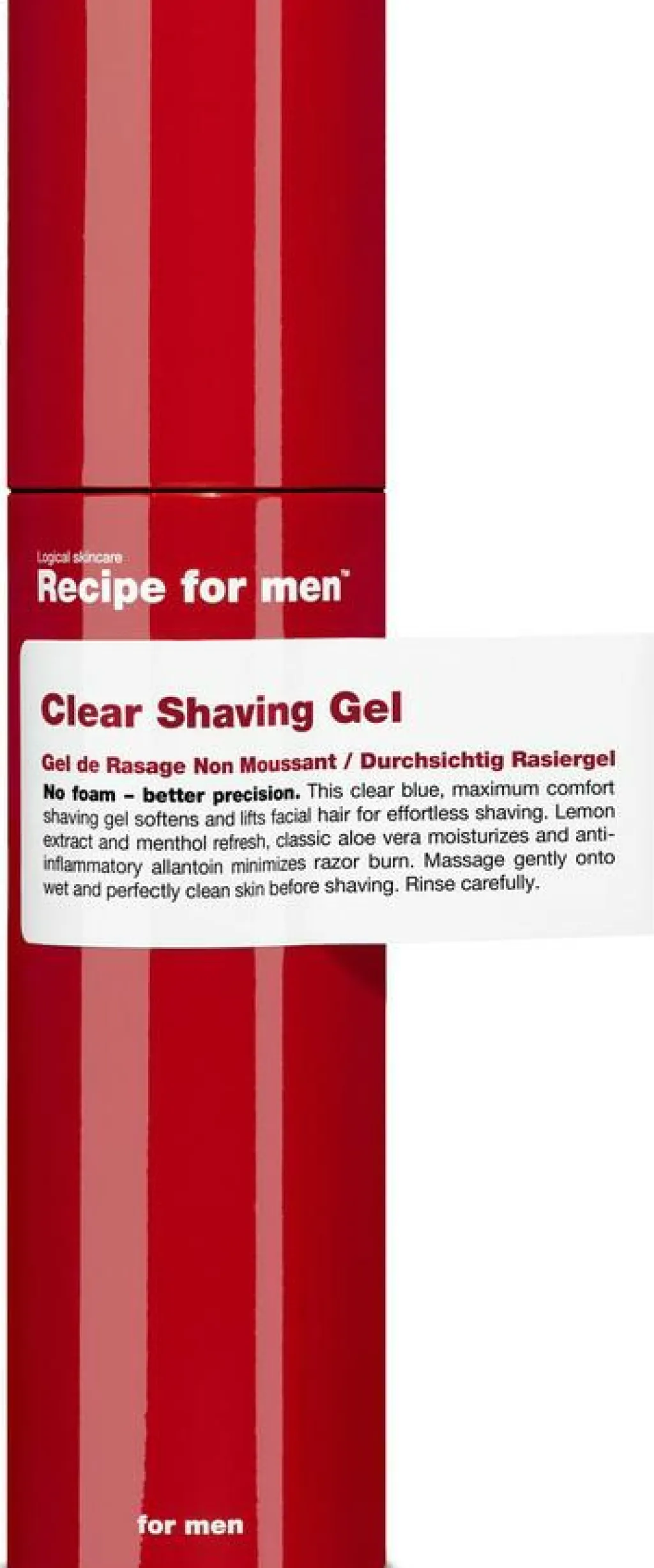 Recipe For Men Skum, Sprit & Gel>Clear Shaving Gel