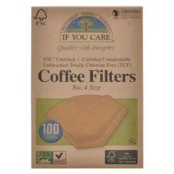 If you care Kaffe<Coffee filters no. 4, ubleget