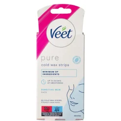 Veet Cold Wax Strips Sensitive Face< Hårfjerningscreme