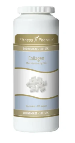 Fitness Pharma Collagen m/Vit. og zink< Ingredienser|Hud, Hår & Negle
