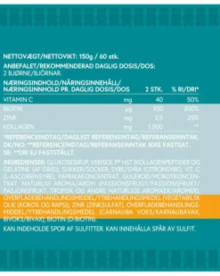 VitaYummy Collagen Tropical< Ingredienser|Hud, Hår & Negle
