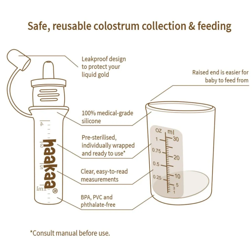 Haakaa Colostrum Collector Sæt<Børn Brystpumper