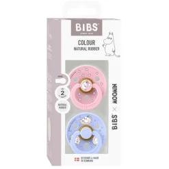 BIBS Colour Round Latex 2 Pack<Børn Sutter