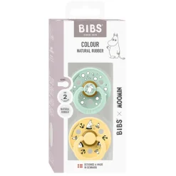 BIBS Colour Round Latex 2 Pack<Børn Sutter