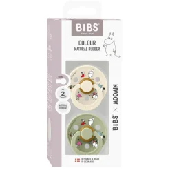 BIBS Colour Round Latex 2 Pack<Børn Sutter