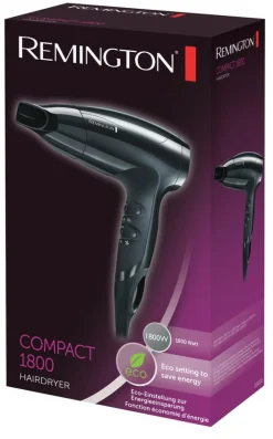 Remington Hårtørrere|Rejsestørrelser<Compact 1800 D5000 Rejsehårtørrer