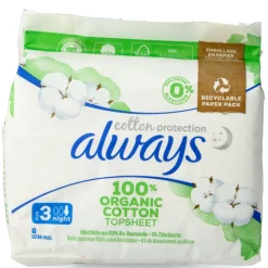 Always Bind & Indlæg>Cotton Night Pads