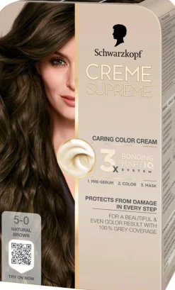 Schwarzkopf Permanent Hårfarve<Creme Supreme Caring Color Creme