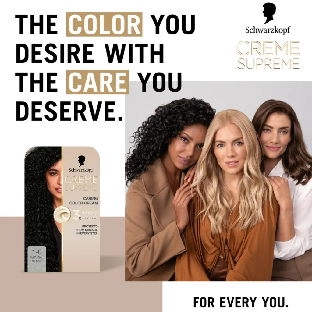 Schwarzkopf Permanent Hårfarve>Creme Supreme Caring Color Creme