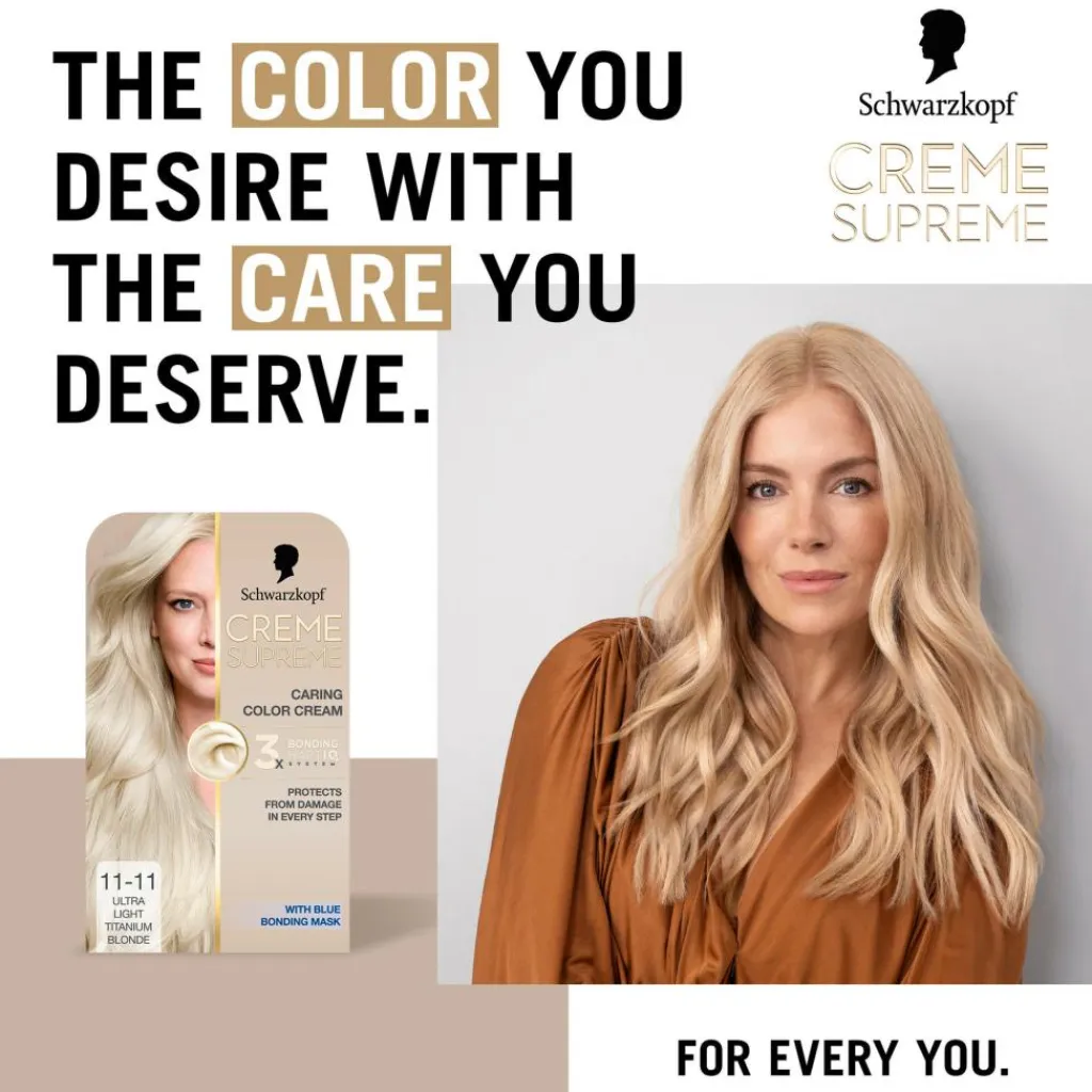 Schwarzkopf Permanent Hårfarve<Creme Supreme Caring Color Creme