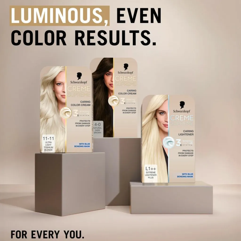 Schwarzkopf Permanent Hårfarve<Creme Supreme Caring Color Creme