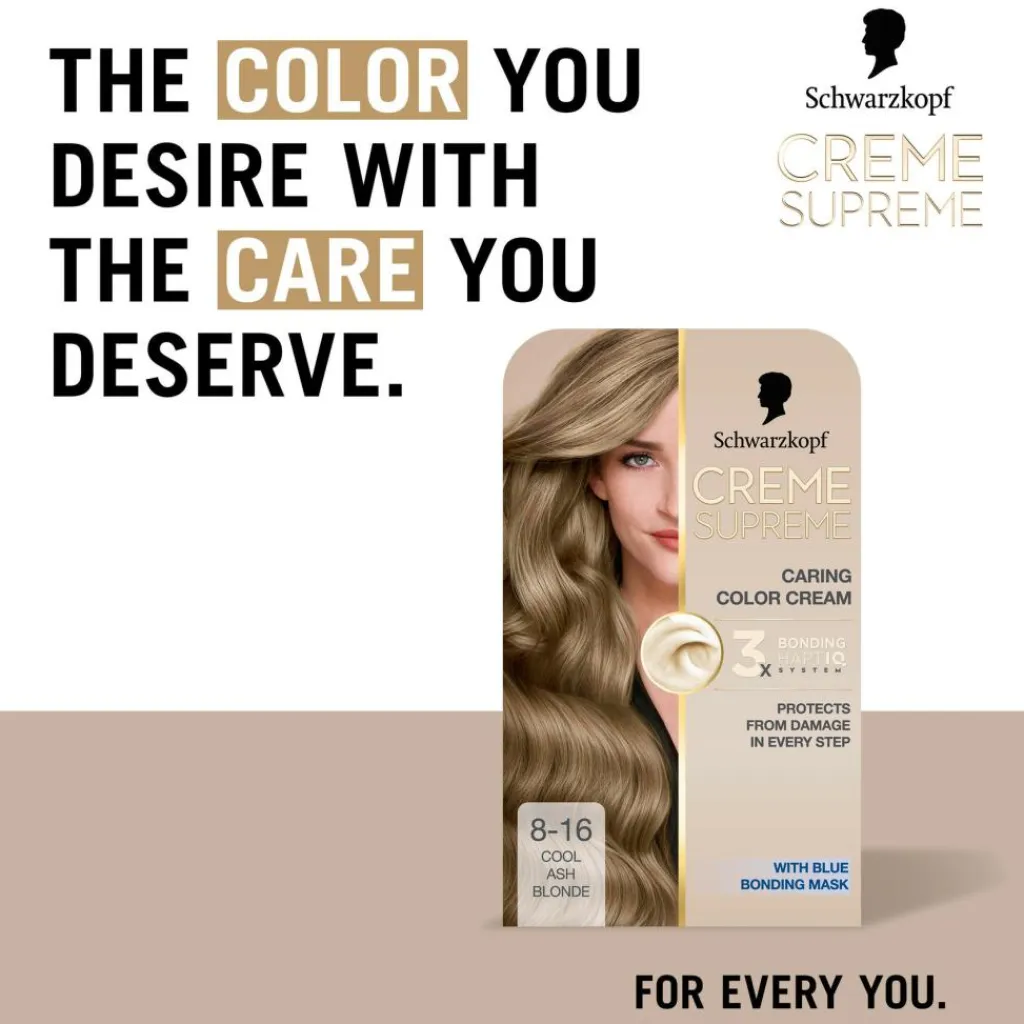 Schwarzkopf Permanent Hårfarve<Creme Supreme Caring Color Creme