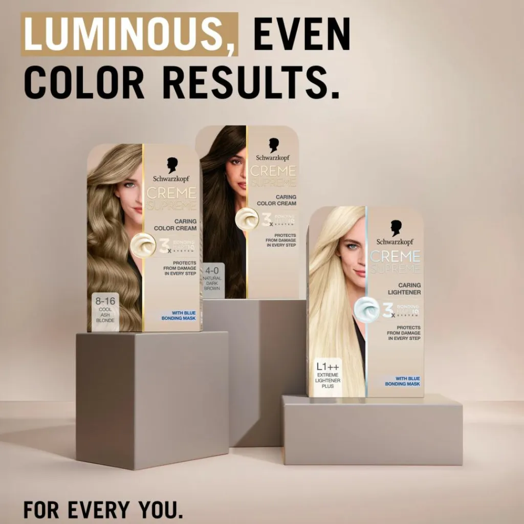Schwarzkopf Permanent Hårfarve<Creme Supreme Caring Color Creme