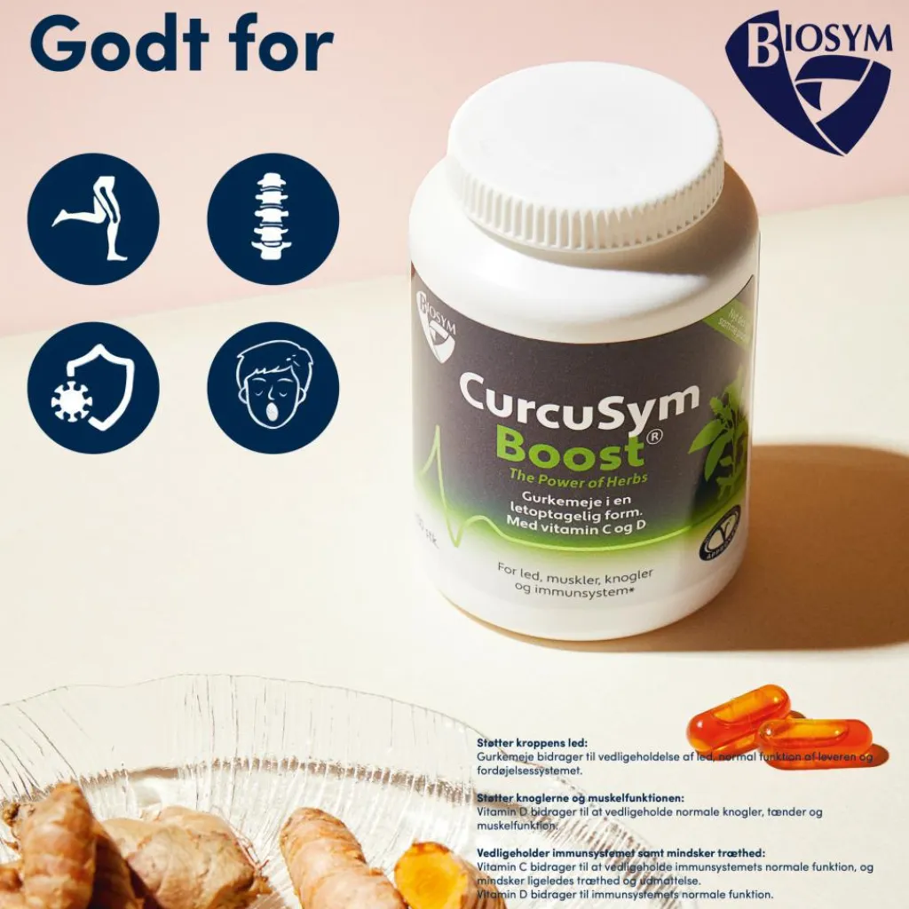 Biosym Ingredienser<CurcuSym Boost® Kosttilskud