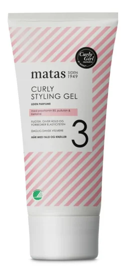 Matas Striber Curly Styling Gel Uden Parfume< Krøllet Hår|Hårgelé