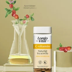 Longo Vital Immunforsvar|C-Vitamin<C-vitamin naturligt fra acerola