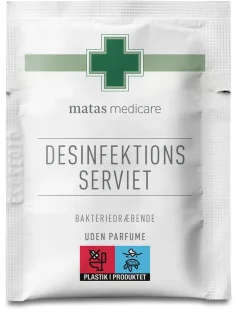 Matas Medicare Øvrigt|Håndsprit<Desinfektionsservietter - 85%