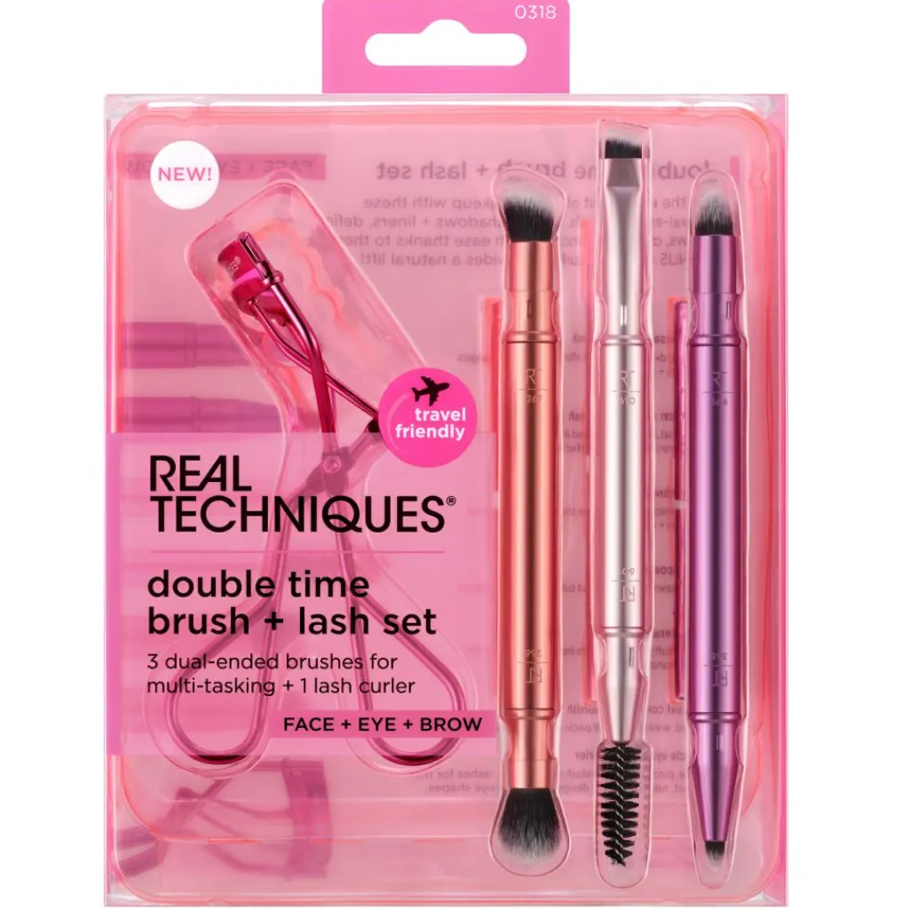 Real Techniques Makeupbørstesæt<Double Time Retractable Brush Set