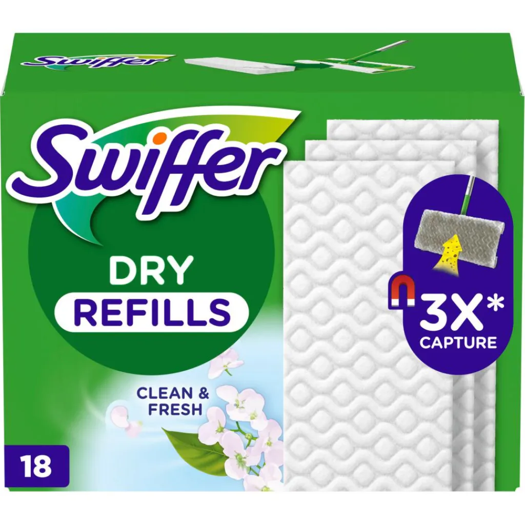 Swiffer Dry Refill 18ct Scented< Rengøring