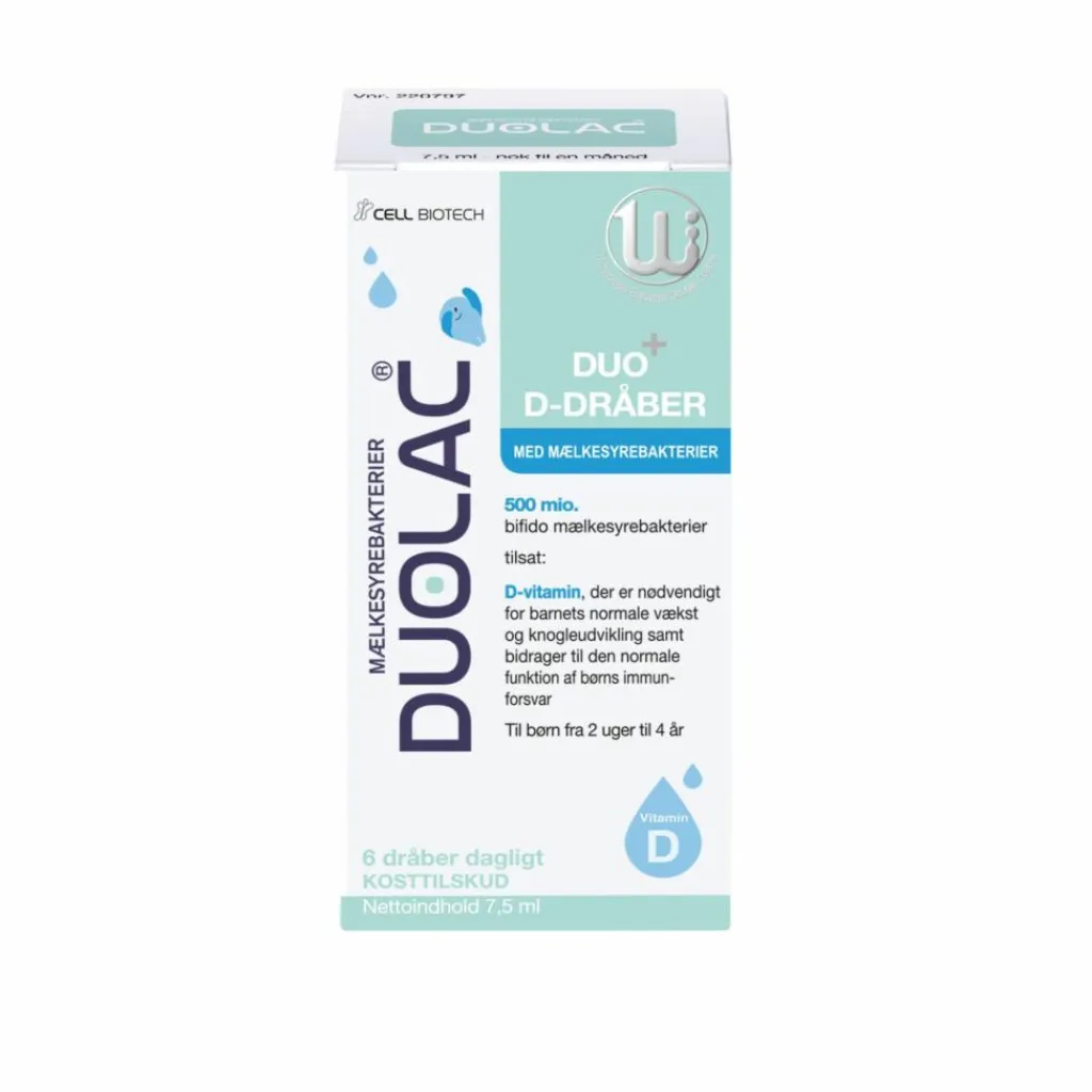 DUOLAC Børnevitaminer|Børnevitaminer<Duo+ D-dråber