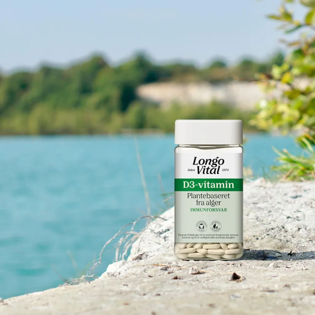 Longo Vital Immunforsvar|D-Vitamin<D-vitamin 25 µg, plantebaseret