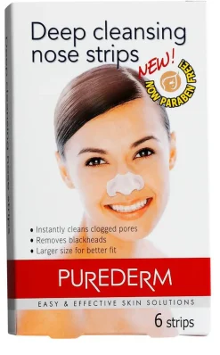 Purederm Masker>Dybderensende Næsestrip 6 stk.