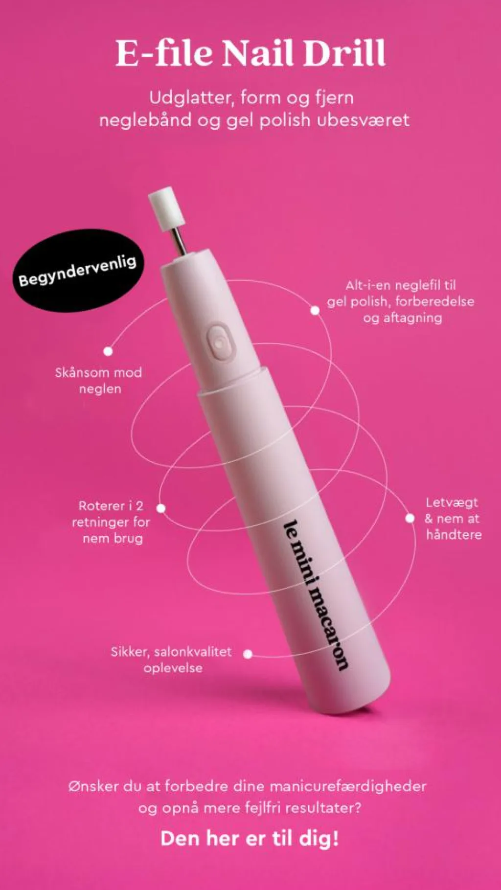 Le mini macaron Negletilbehør>E-File Nail Drill
