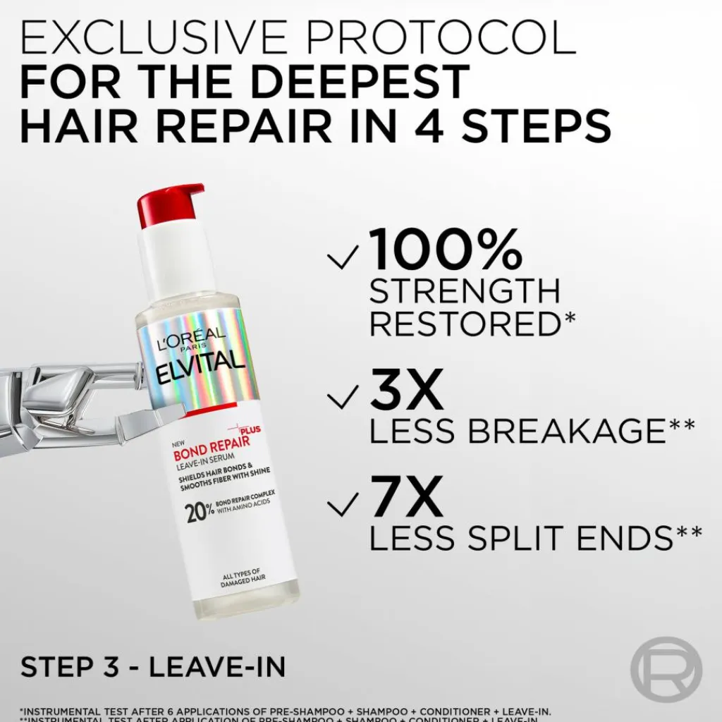 L'Oréal Paris Hårolie & Serum>Elvital Bond Repair Leave-in Serum for damaged hair