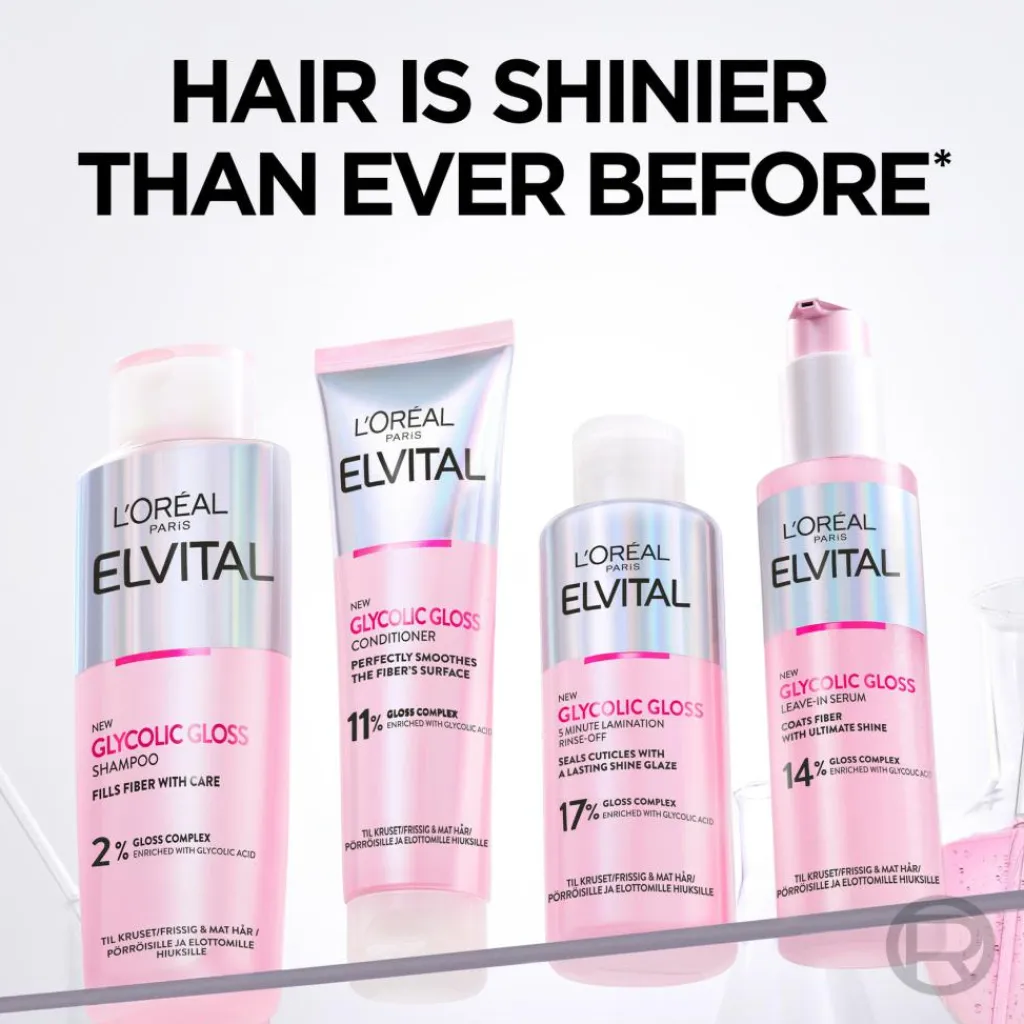 L'Oréal Paris Hårkur>Elvital, Glycolic Gloss, 5-minutters Glansbehandling