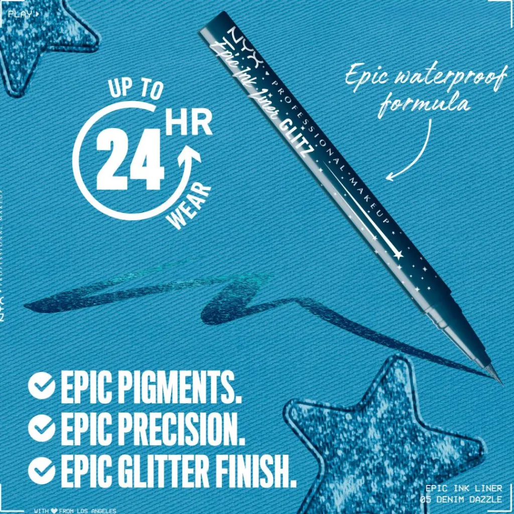 NYX PROFESSIONAL MAKEUP Eyeliner>Epic Ink Liner Glitz Vandfast Eyelinerpen