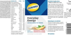Gerimax Everyday Energy< Ginseng|Ingredienser