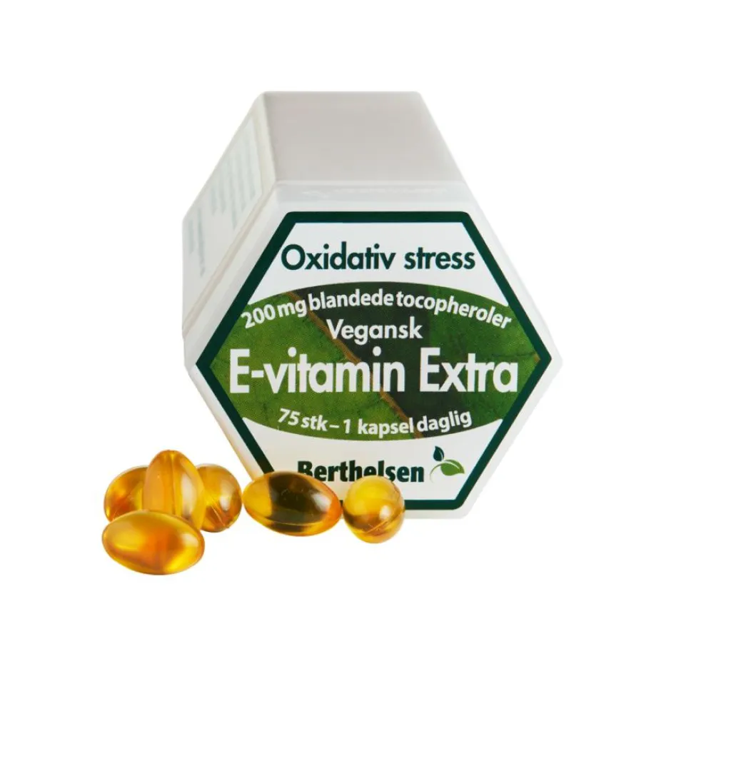 Berthelsen E-vitamin Extra 200 mg Vegansk< E-Vitamin
