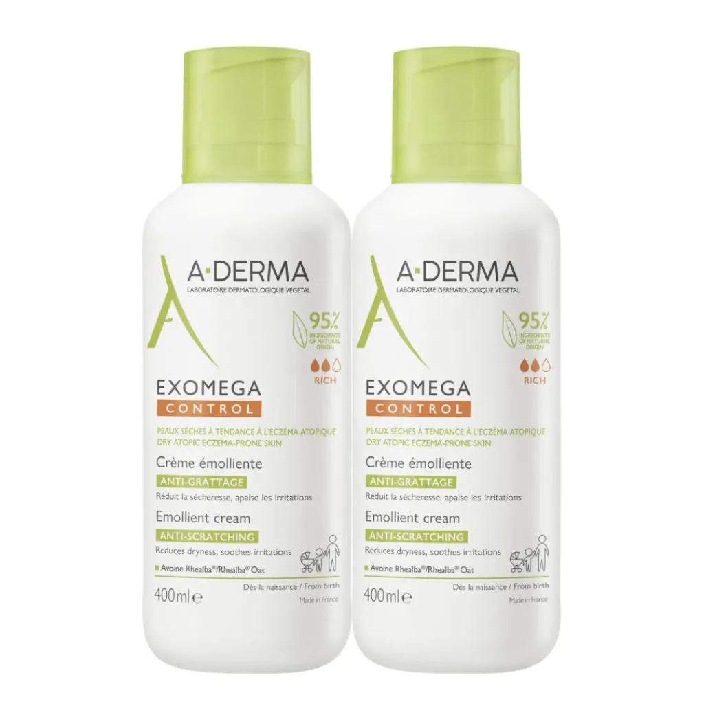 A-DERMA Exomega CONTROL Cream Duopack< Kropspleje