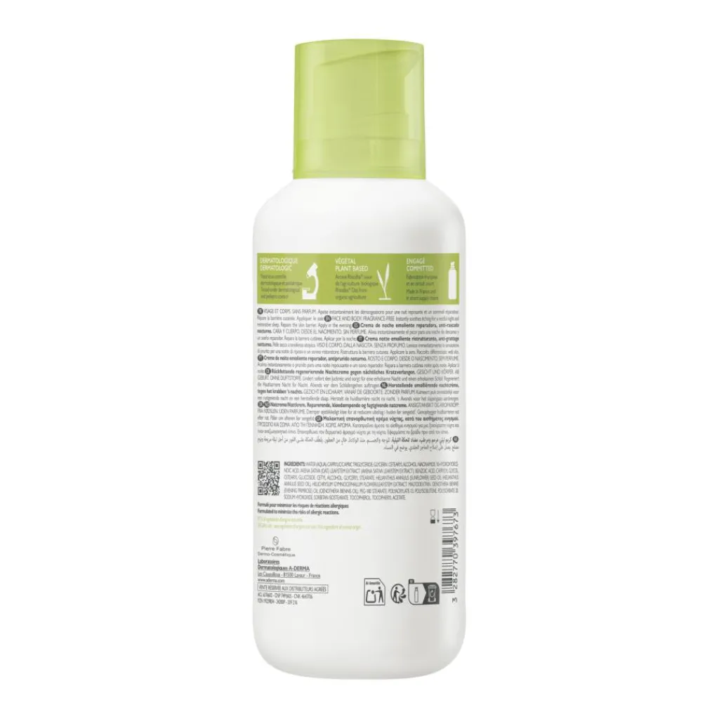 A-DERMA Exomega CONTROL Emollient Night Cream< Natcreme