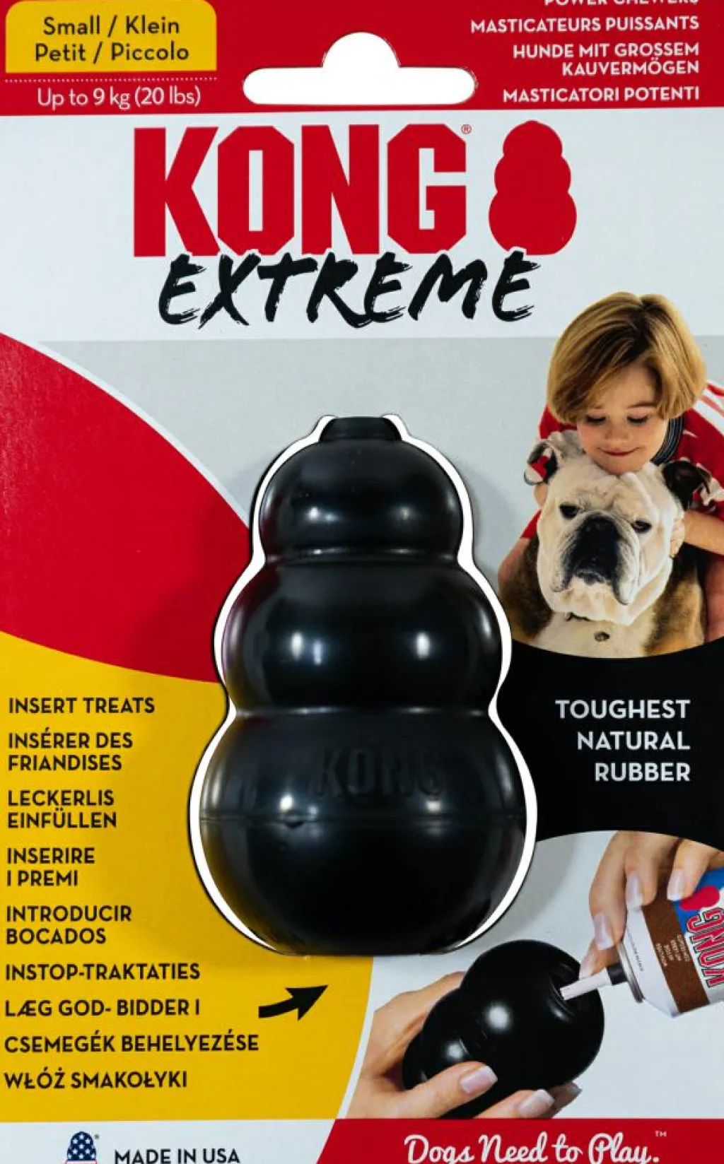 Kong Dyrelegetøj<Extreme Sort Bone