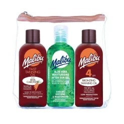 Malibu Rejsestørrelser<Fast Tanning Travel Essentials, SPF 4 Bronzing and Beta Carotene Oil, Sooth