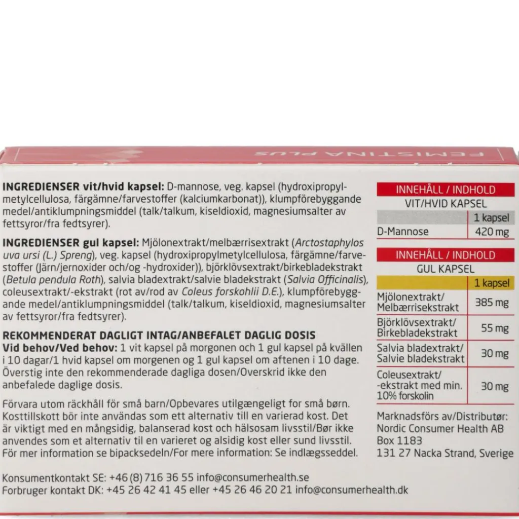 Femistina Plus< Kosttilskud Til Kvinder