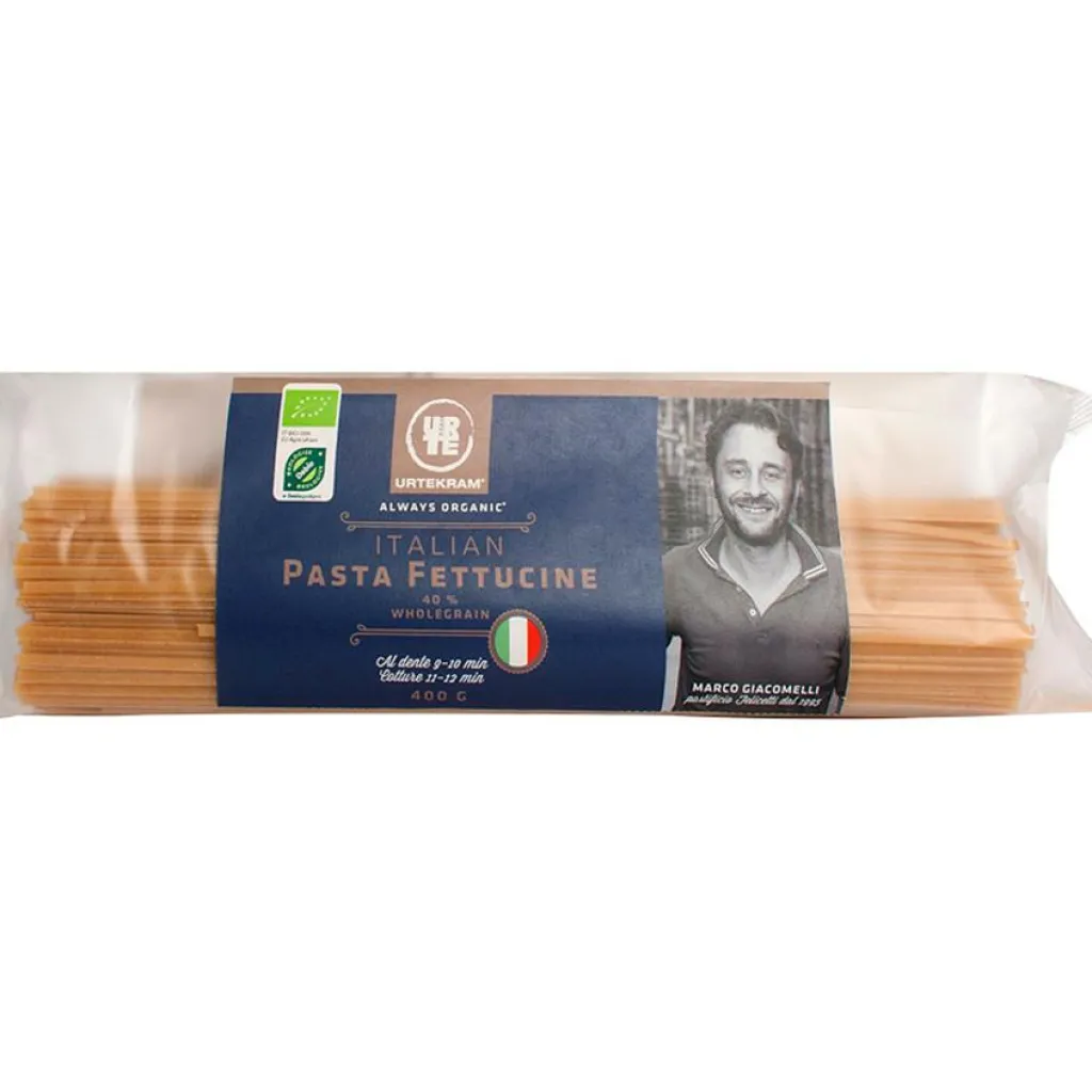 Urtekram Fettucine fuldkorn< Pasta, Ris & Bælgfrugter