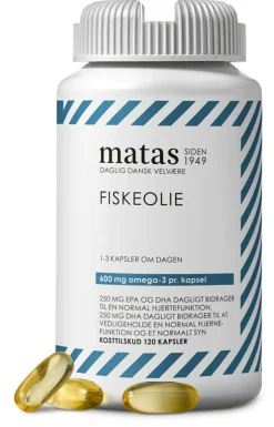Matas Striber Fiskeolie 1000 mg< Fiskeolie & Omega 3