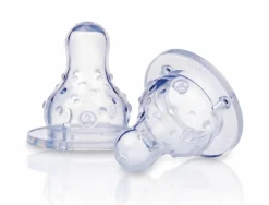 Nûby Sutteflasker & Tilbehør<Flaskesut silikone 2-pak 0+