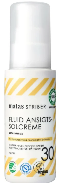 Matas Striber Fluid Ansigtssolcreme SPF 30 Uden Parfume< Solcreme